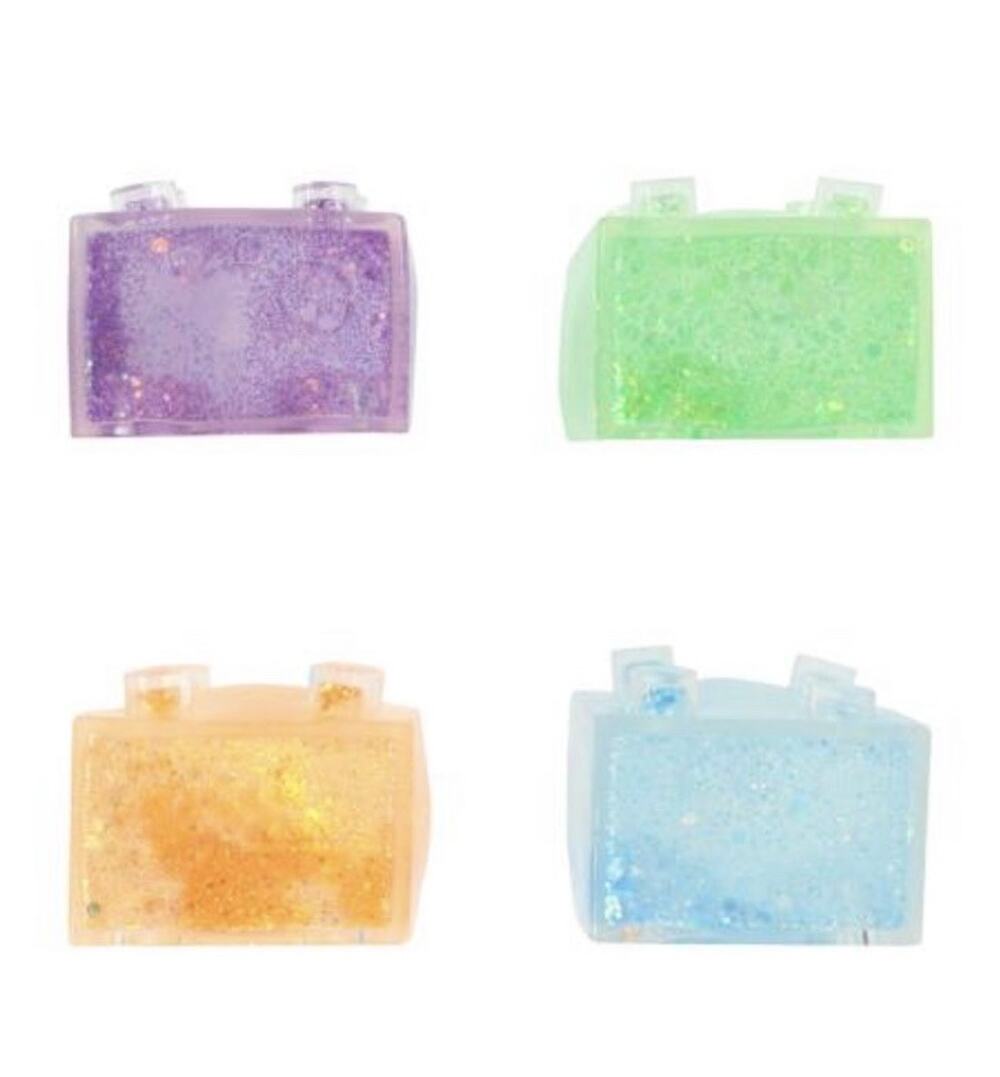 🔥PPNC Gel Blocks Block Party Squishy Stackable PURPLE Glitter BNWT🔥